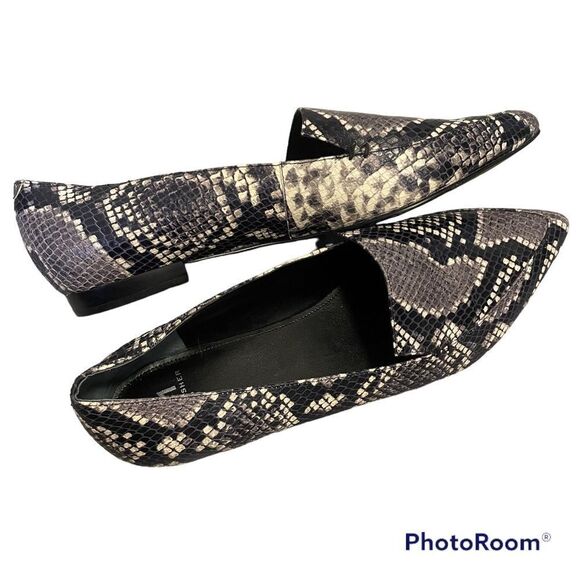 Marc Fisher leather snakeskin pattern loafers - Picture 1 of 9